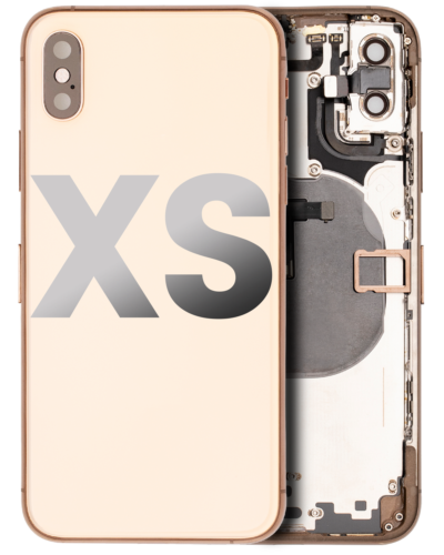 Back Housing W/ Small Components Pre-Installed For iPhone XS (Used OEM Pull: Grade A) (Gold) – Image 8