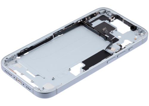 Mid-Frame Housing W/ Small Parts For iPhone 15 (US Version) (Used OEM Pull: Grade A) (Blue) – Image 7