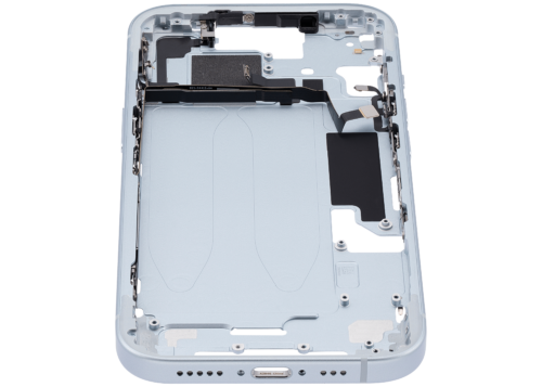 Mid-Frame Housing W/ Small Parts For iPhone 15 (US Version) (Used OEM Pull: Grade A) (Blue) – Image 9
