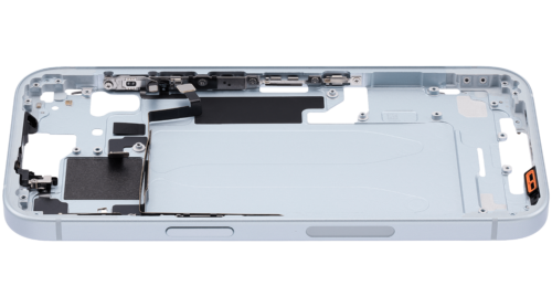 Mid-Frame Housing W/ Small Parts For iPhone 15 (US Version) (Used OEM Pull: Grade A) (Blue) – Image 11