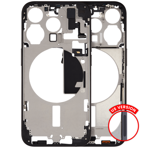Mid-cadre châssis W/ Small Parts pour iPhone 15 Pro (US Version) (Used OEM Pull: Grade A) (Black Titanium) – Image 3