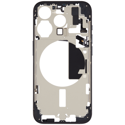 Boîtier intermédiaire avec petites pièces pour iPhone 15 Pro (version US) (Pièce d'origine d'occasion: Grade A) (Bleu titane) – Image 3