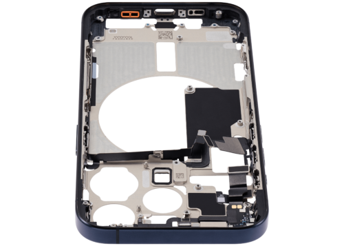 Boîtier intermédiaire avec petites pièces pour iPhone 15 Pro (version US) (Pièce d'origine d'occasion: Grade A) (Bleu titane) – Image 8