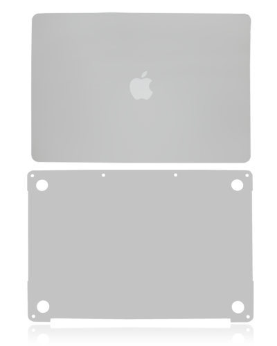 2-in-1 (Top, Bottom) Skin pour MacBook Pro 13" A2251 (2020) (argent)