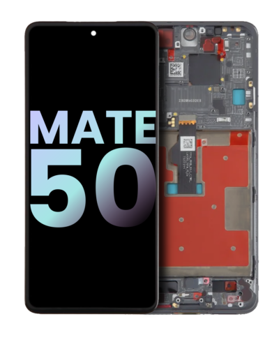 Bloc écran OLED avec cadre pour Huawei Mate 50 (Genuine OEM) (noir) – Image 2