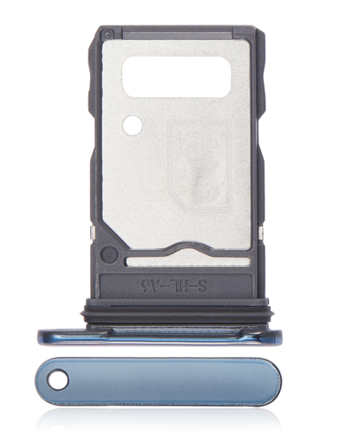 Dual Sim Card Tray For Motorola Edge 20 Pro (XT2153-1 / 2021) (Blue Vegan Leather)