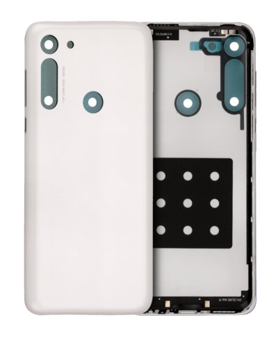 Cache arrière verre pour Motorola Moto G8 (XT2045-1 / 2020) (White Prism)