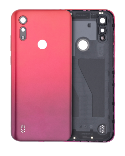 Coque arrière en verre pour Motorola Moto E6S (XT2053 / 2020) (Rouge Aurore)