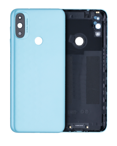 Coque arrière en verre pour Motorola Moto E20 (XT2155 / 2021) (Bleu)