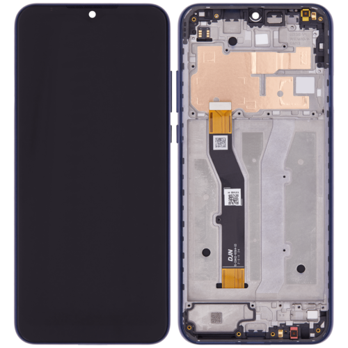 LCD Assembly With Frame For Motorola Moto G Play (XT2093 / 2021) (Genuine OEM) (Misty Blue) – Image 2