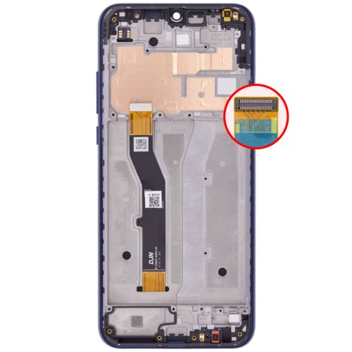 LCD Assembly With Frame For Motorola Moto G Play (XT2093 / 2021) (Genuine OEM) (Misty Blue) – Image 4
