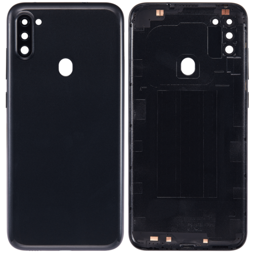 Coque arrière avec objectif de caméra pour Samsung Galaxy A11 (A115 / 2020) (version internationale) (Adaptable) (Noir) – Image 2