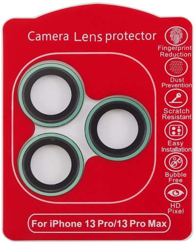 Protection d'objectif Casper pour iPhone 13 Pro / 13 Pro Max (Vert alpin) (Transparent) – Image 2