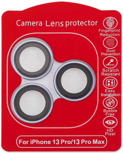 Protection d'objectif Casper pour iPhone 13 Pro / 13 Pro Max (Bleu) (Transparent) – Image 3