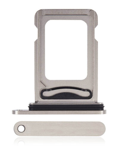 Dual tiroir SIM pour iPhone 15 Pro / 15 Pro Max (White Titanium)