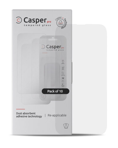 Casper Pro Tempered Glass For iPhone 15 Pro (10 Pack) (Clear)