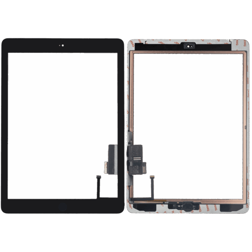 Numériseur pour iPad Air 1 / iPad 5 (2017) (Bouton d'accueil préinstallé pour iPad Air 1) (Adaptateur Pro: XO7) (Noir) – Image 2