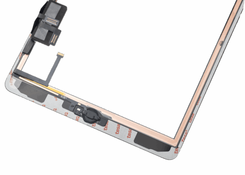 Numériseur pour iPad Air 1 / iPad 5 (2017) (Bouton d'accueil préinstallé pour iPad Air 1) (Adaptateur Pro: XO7) (Noir) – Image 8