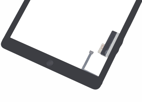 Numériseur pour iPad Air 1 / iPad 5 (2017) (Bouton d'accueil préinstallé pour iPad Air 1) (Adaptateur Pro: XO7) (Noir) – Image 6