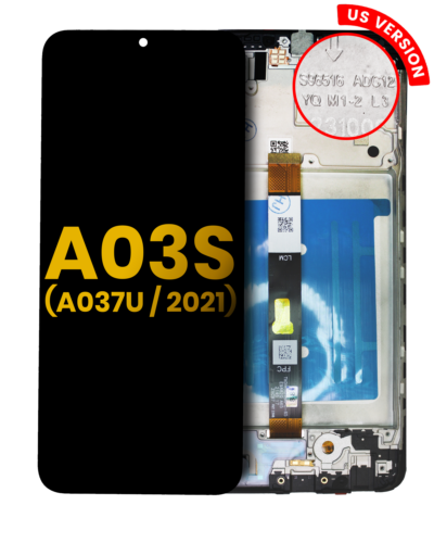 Écran LCD avec cadre pour Samsung Galaxy A03s (A037U / 2021) (version US) (Remis à neuf) (Toutes les couleurs) – Image 4
