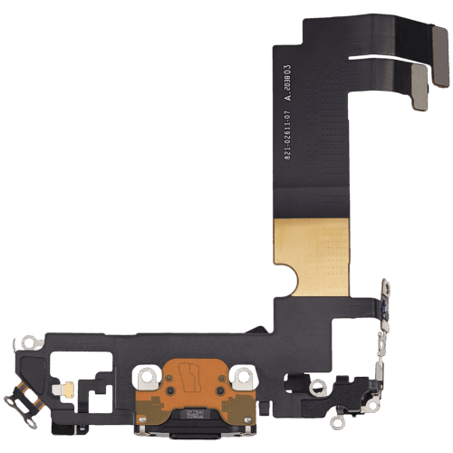 Charging Port Flex Cable For iPhone 12 Mini (Used OEM Pull) (Black) – Image 3