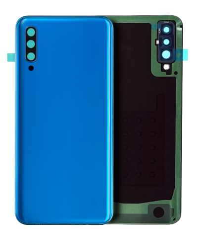 Cache arrière verre avec lentille de caméra pour Samsung Galaxy A50 (A505 / 2019) (Service Pack) (bleu)