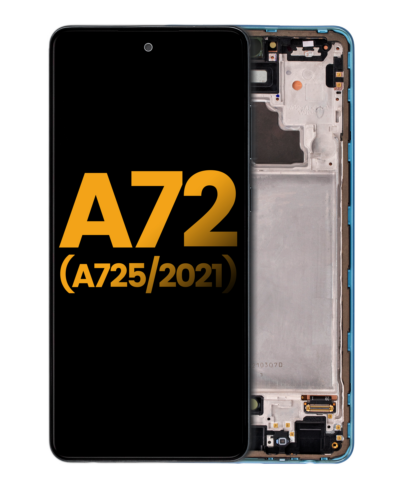 OLED Assembly With Frame For Samsung Galaxy A72 (A725 / 2021) (Refurbished) (Awesome Blue)