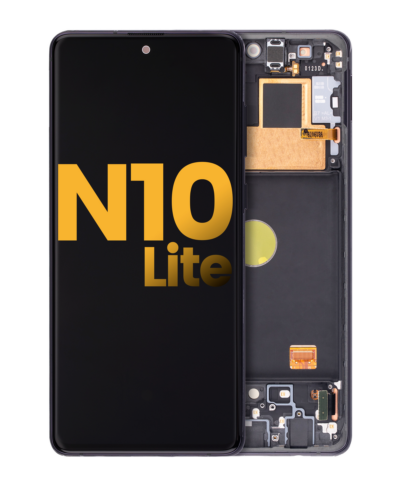 OLED Assembly With Frame For Samsung Galaxy Note 10 Lite (Refurbished) (Aura Black)