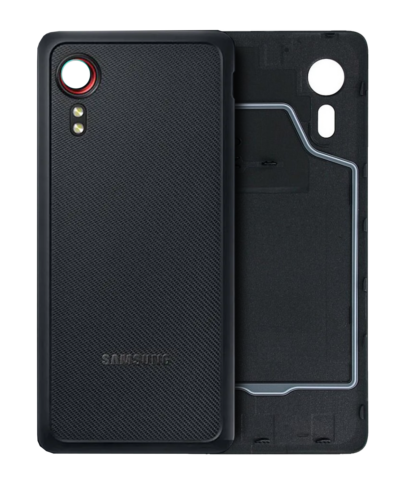 Back Cover Glass With Camera Lens For Samsung Galaxy Xcover 5 (Service Pack) (Black)