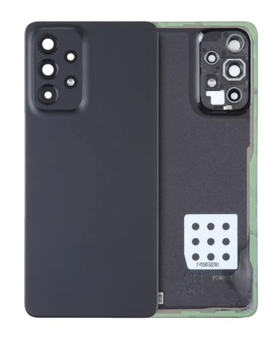 Back Cover Glass With Camera Lens For Samsung Galaxy A33 5G (A336 / 2022) (Service Pack) (Black)
