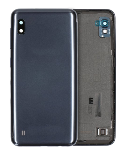 Cache arrière verre avec lentille de caméra pour Samsung Galaxy A10 (A105 / 2019) (Service Pack) (noir)