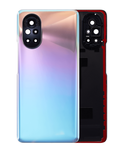 Cache arrière verre avec lentille de caméra pour Huawei Nova 8 (argent)