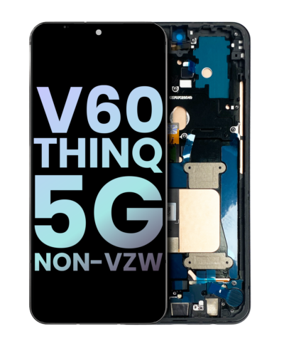 OLED Assembly With Frame For LG V60 ThinQ 5G (Non-Verizon 5G UW Frame) (Genuine OEM) (Black)