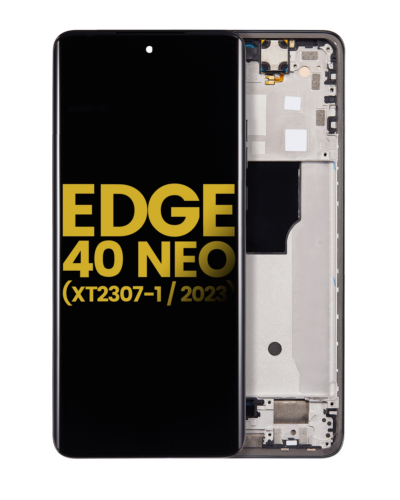 Bloc écran OLED avec cadre pour Motorola Moto Edge 40 Neo (XT2307-1 / 2023) (reconditionné) (noir) – Image 11