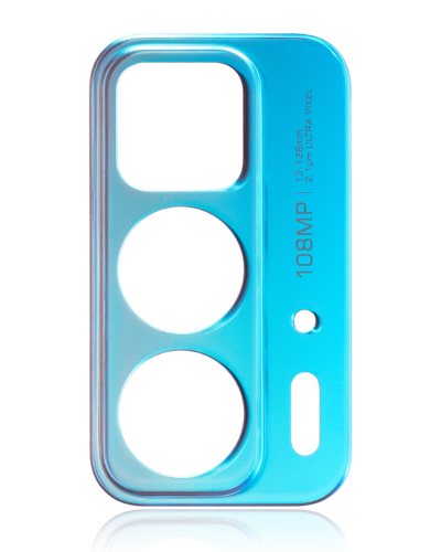 Support d'objectif pour caméra arrière pour Motorola Edge 20 Pro (XT2153-1 / 2021) (cuir végan bleu) – Image 6