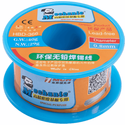 Fil à souder à âme de colophane 0,8 mm (sans plomb) (mécanique) – Image 2