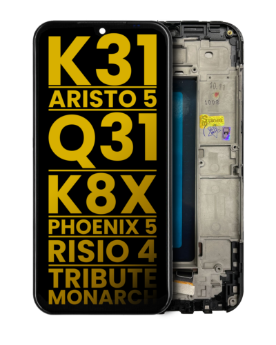 LCD Assembly With Frame For LG K31 / Aristo 5 / Q31 / LG K8X / LG Phoenix 5 / LG Risio 4 / Tribute Monarch (Refurbished) (All Colors)