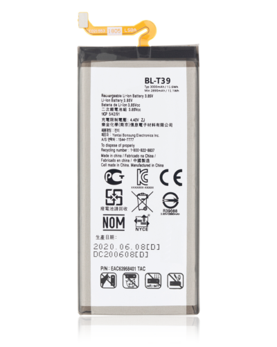 Replacement Battery For LG G7 / G7 One / Q7 / Q7 Plus / Aristo 5 / K31 / K40 / Tribute Royal/Tribute Monarch/Risio 4/Phoenix 5/K8X/K30 (2019) /Escape Plus/Aristo 4 Plus/Arena 2 (BL-T39)
