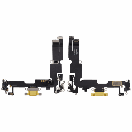 Charging Port Flex Cable For iPhone 14 Plus (Used OEM Pull) (Yellow) – Image 2