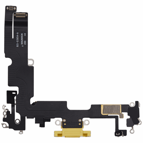 Charging Port Flex Cable For iPhone 14 Plus (Used OEM Pull) (Yellow) – Image 3