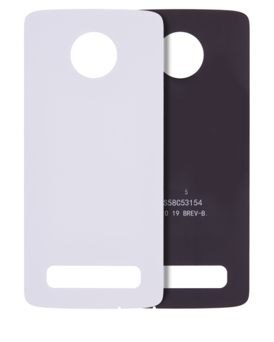 Back cover Glass For Motorola Moto Z4 (XT1980-3 / XT1980-4 / 2019) (Genuine OEM) (White)