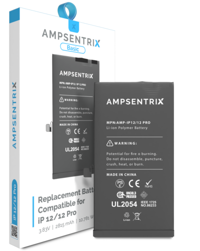 Replacement Battery For iPhone 12 / 12 Pro (AmpSentrix Basic) – Image 2