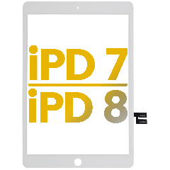 Vitre tactile (digitizer) pour iPad 7 (2019) / iPad 8 (2020) (premium) (blanc)
