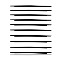 Écran Bottom verre cadre Strip (sans Logo) pour MacBook Pro 15" A1707 (2016-2017) / A1990 (2018-2019) (lot de 10)