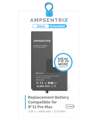De remplacement batterie pour iPhone 11 Pro Max (AmpSentrix Basic Extended) – Image 2
