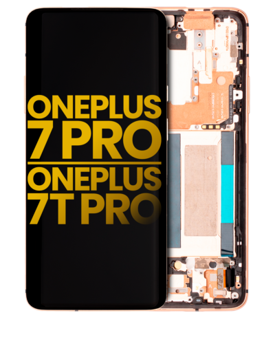 Écran OLED avec cadre pour OnePlus 7 Pro / 7T Pro (reconditionné) (Amande)