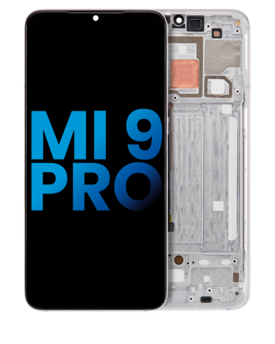 Écran LCD avec cadre pour Xiaomi Mi 9 Pro (Pièce de rechange : Incell) (Blanc rêve)