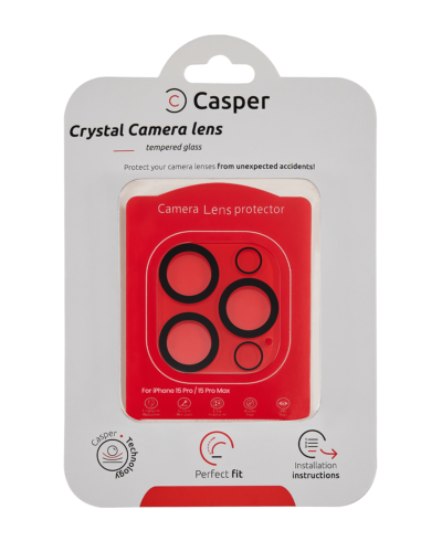 Casper Camera Lens Protector For iPhone 15 Pro / 15 Pro Max (Crystal Full Cover)