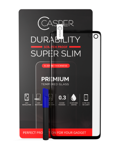 Verre trempé UV Casper avec colle pour Samsung Galaxy S10 (compatible avec les coques) (emballage de vente au détail) – Image 4