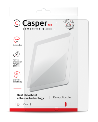 Casper Pro verre trempé pour iPad Pro 12.9 1st Gen (2015) / iPad 12.9 2nd Gen (2017) (Retail Pack) (Clear)